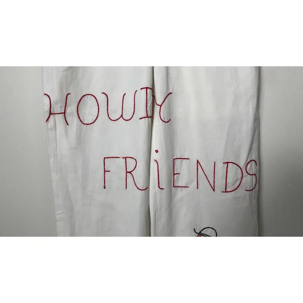 RARE!!! BODE HOWDY FRIENDS CHAINSTITCH PANTS - Picture 8 of 15